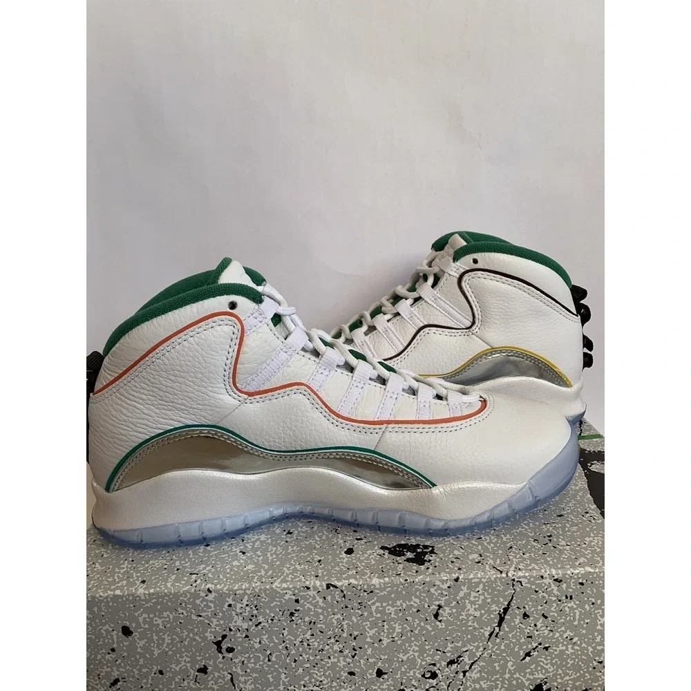 Air Jordan 10 Retro Wings Mens Size 8 White Clover Multi CK4352-103 New In Box